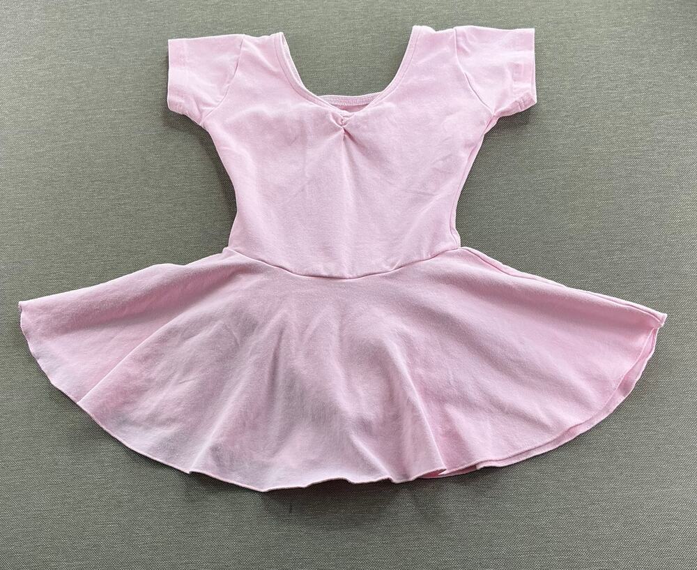Eurotard Girls Medium Pink Ballet Dance Leotard Dress Skirt